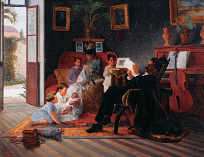 Scène van de Familie van Adolfo Pinto door José Ferraz de Almeida Júnior