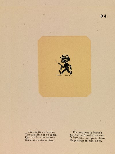 Calavera voor de politieagent door José Guadalupe Posada