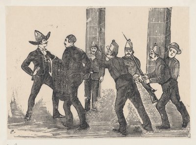 Executie van Jesus Bruno Martinez, 1892 door José Guadalupe Posada