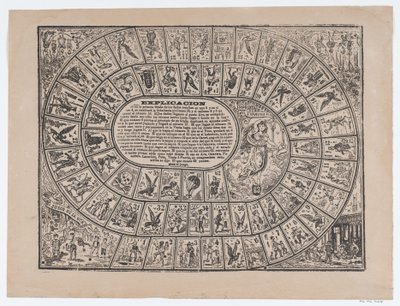 Het ganzenbordspel, ca. 1900-1910 door José Guadalupe Posada