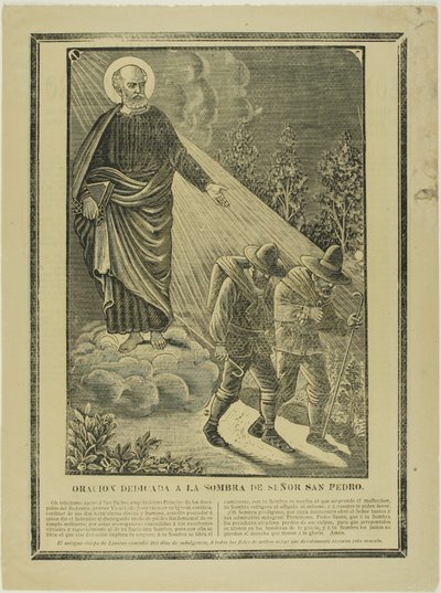 Gebed opgedragen aan de schaduw van Sint Pieter door José Guadalupe Posada
