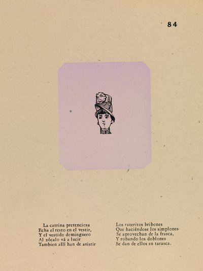 Pretentieuze Coquette door José Guadalupe Posada