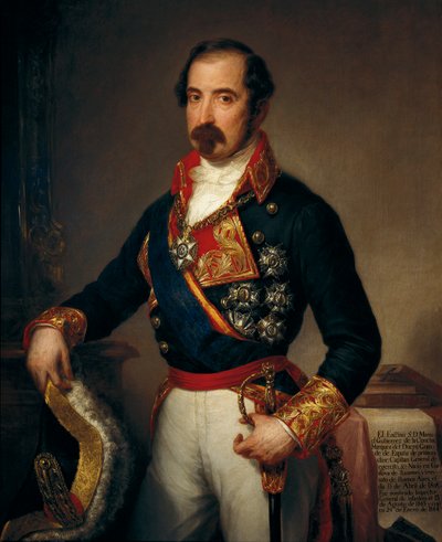 Portret van Manuel Gutierrez de la Concha i Irigoyen, Markies del Duero door José Gutiérrez de la Vega