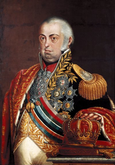 Portret van Joao VI van Portugal door José Leandro de Carvalho