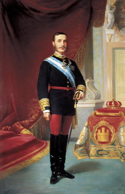 Portret van Alfonso XII (1857-1885) door José María Galván y Candela