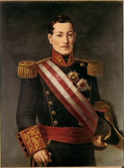 Portret van Ildefonso Diez de Rivera, Graaf van Almodovar (1777-1846), Spaanse militair en politicus door José María Galván y Candela