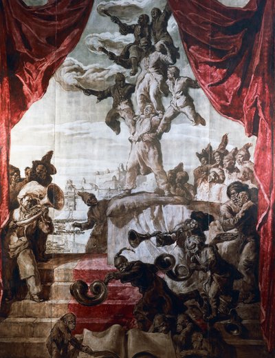 Decoratie in de balzaal van Hotel Wandel in Parijs, 20e eeuw (fresco) door José María Sert