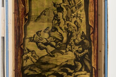 Detail van Aventures de Simbad de Marin: Meurtre de Jeune Rokh door José María Sert