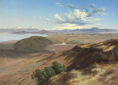 Vallei van Mexico vanaf de heuvel van Sint Isabel, 1892 door José María Velasco