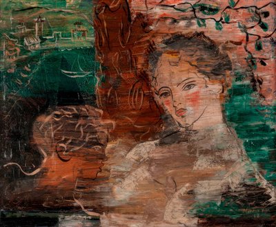 Twee figuren. Moeder en kind door José Moreno Villa