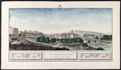 Uitzicht op het Alhambra in Granada door José de Hermosilla