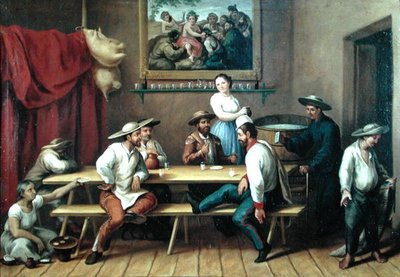 Interieur van een Herberg door Jose Agustin Arrieta