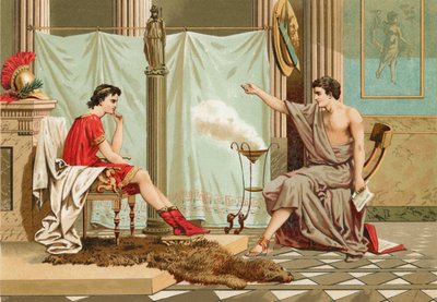 Opvoeding van Alexander de Grote door Aristoteles door Jose Armet Portanell