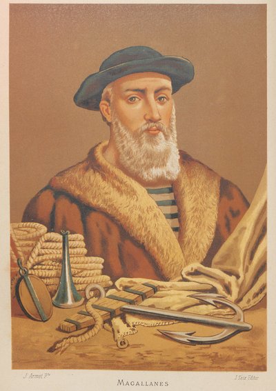 Portret van Ferdinand Magellaan 1470-1521 door Jose Armet Portanell