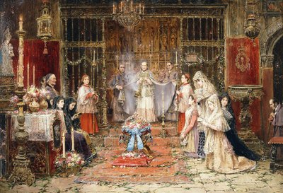 Viering van Santa Maria della Rosa door Jose Benlliure y Gil