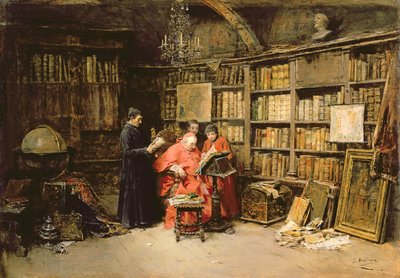 In de studeerkamer van de Kardinaal door Jose Benlliure y Gil