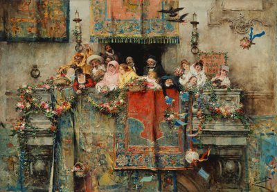 Het Carnaval in Rome door Jose Benlliure y Gil