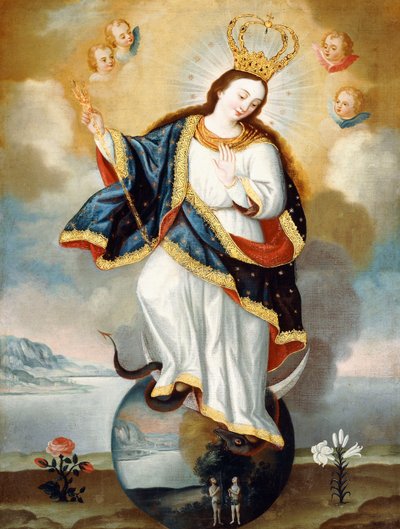 Apocalyptische Maagd van Quito, c.1775 door Jose Cortez de Alcocer