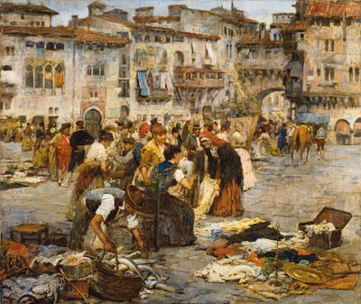 Een markt in Granada door Jose Fernandez Alvarado