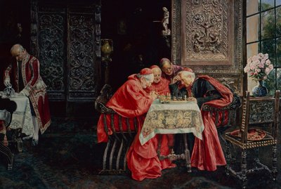 Een spelletje schaak door Jose Gallegos Arnosa
