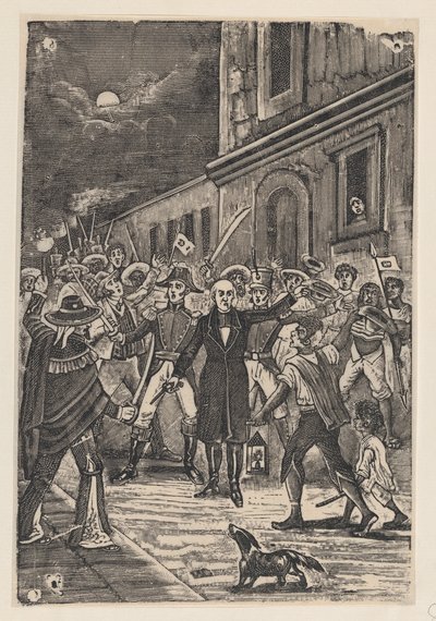 Een groep gewapende mannen roept om onafhankelijkheid door José Guadalupe Posada