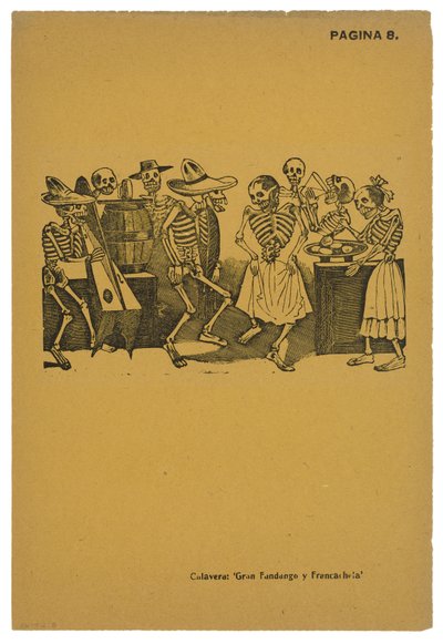 El jarabe de ultratumba, c.1910, gedrukt 1943 door José Guadalupe Posada