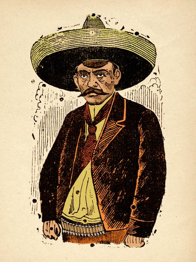Mexicaanse Revolutie - Emiliano Zapata, ca. 1910-1912 door José Guadalupe Posada