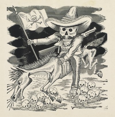 De Grote Schedel van Emiliano Zapata door José Guadalupe Posada