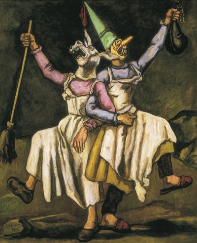 GUTIERREZ SOLANA, Jose (1886-1945). Maskers dansen arm in arm. 1938. Olieverf op doek. SPANJE. MADRID (AUTONOME GEMEENSCHAP). Madrid. Mapfre Vida Culturele Stichting door Jose Gutierrez Solana