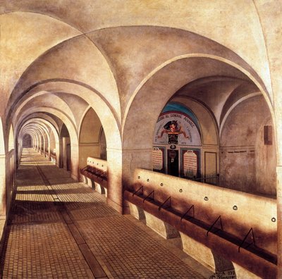 De stallen van het kasteel van San Fernando de Figuieres, belegerd door de Fransen in 1809, tijdens de Spaanse Onafhankelijkheidsoorlog (1808-1814) door Jose Lafita y Blanco