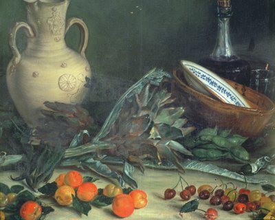 Stilleven met fruit en groenten door Jose Lopez Enguidanos