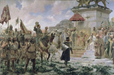 De aankomst van Roger de Flor (1280-1307) in Constantinopel in 1303 met 8000 