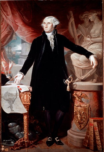 Portret van de President van de Verenigde Staten George Washington (1732-1799) Schilderij door Giuseppe Perovani (1765-1835) Madrid, Academia de San Fernando door José Perovani