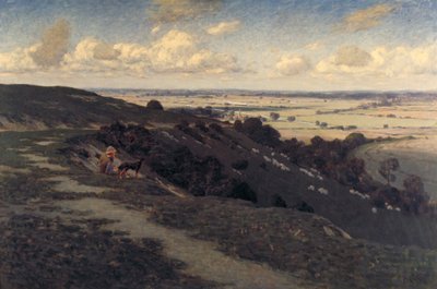 Bury Hill en Dorp met Uitzicht op de North Downs door Jose Weiss