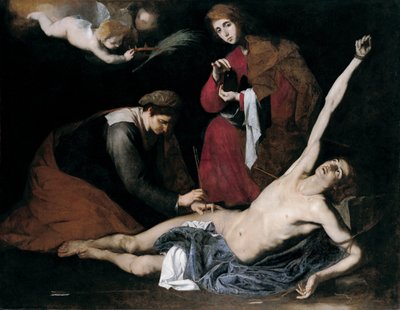 Sint Sebastiaan verzorgd door de heilige vrouwen, ca. 1621 door Jose de Ribera
