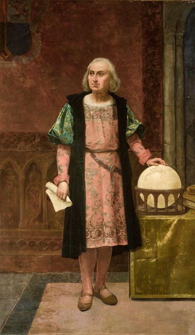 Portret van Christoffel Columbus door Jose de la Vega Marrugal