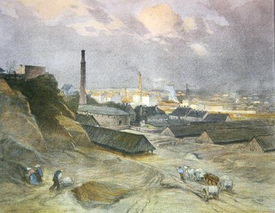 Steenfabriek in Heiligenstadt, gepubliceerd in Wenen door Josef Danilowatz