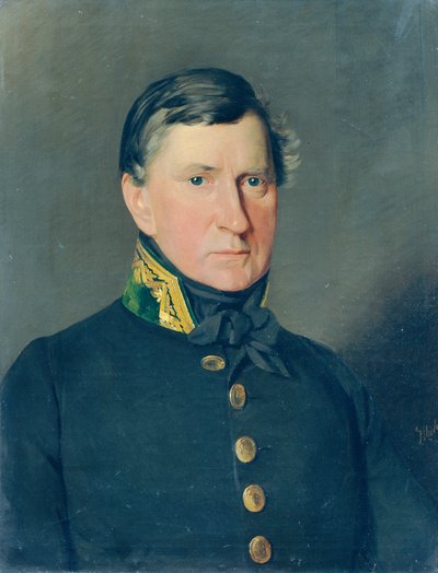 Portret van een heer door Josef Huttary