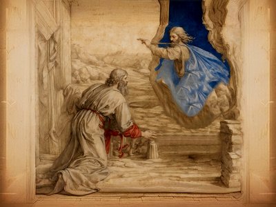 Abram verlaat Haran door Josef Johann Michel