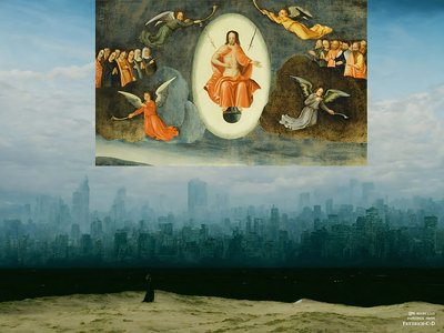 JJM recreëert Friedrich-C-D: Der Mönch vor der Stadt Vision 2 door Josef Johann Michel
