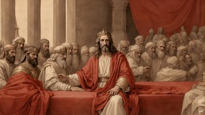 Jezus voor Pilatus op de rechterstoel door Josef Johann Michel