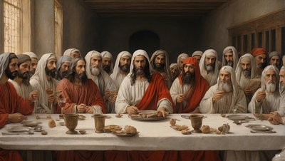 Jezus het laatste avondmaal (01) door Josef Johann Michel