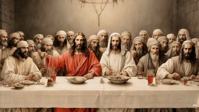 Het laatste avondmaal door Josef Johann Michel