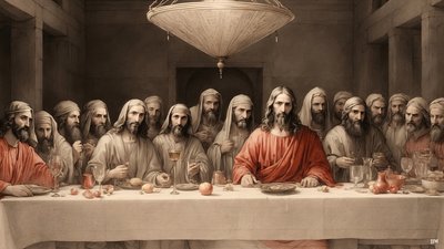 Het laatste avondmaal door Josef Johann Michel