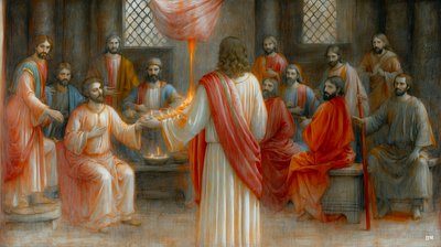 Jezus verschijnt aan de discipelen door Josef Johann Michel