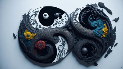 Yin en Yang concept _04 door Josef Johann Michel