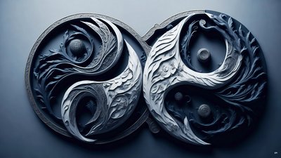 Yin en Yang concept _05 door Josef Johann Michel
