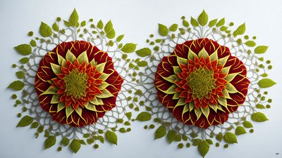 mandala: Hibiscus-bloem elementen_01 door Josef Johann Michel