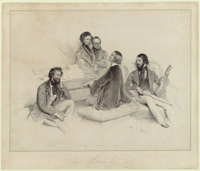 Een ochtend met Franz Liszt door Josef Kriehuber