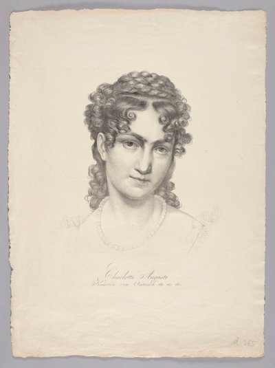 Charlotte Auguste, keizerin van Oostenrijk enz. door Josef Kriehuber
